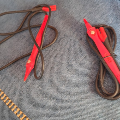 Red black multimeter test - red,