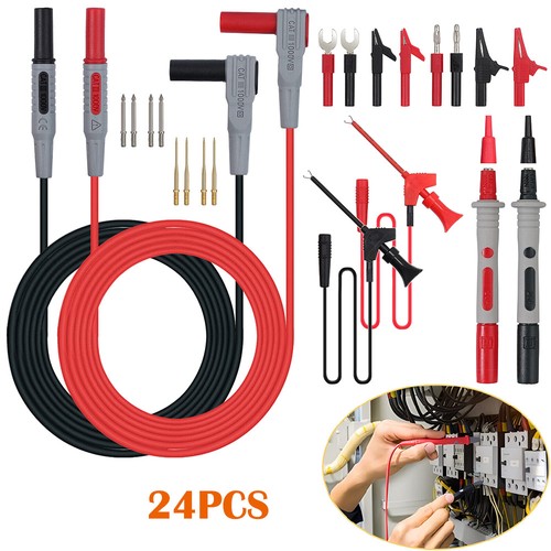 24x multimeter test leads kit - test,